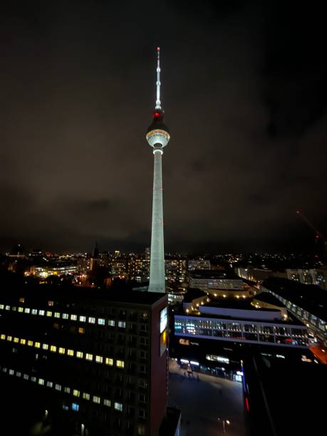 istock TV tower at Alex illuminated at night 2184886137