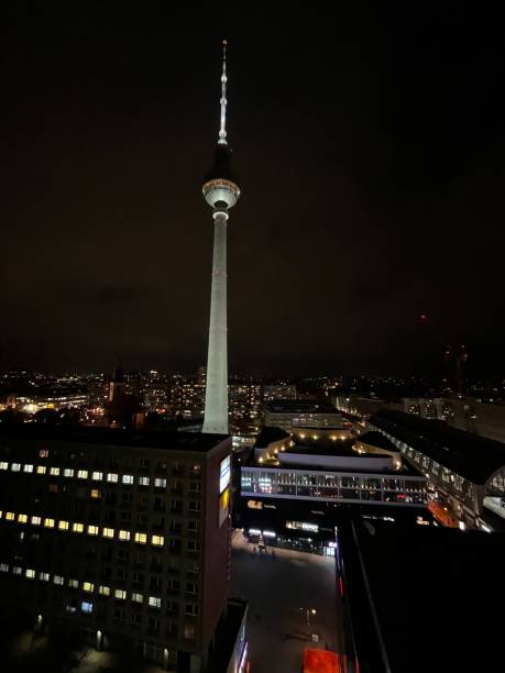 istock TV tower at Alex illuminated at night 2184886163
