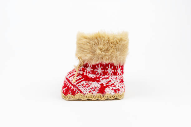 istock Red Nicholas Christmas boots isolated on white background. Winter boots, snow boots. New Year. NATIONAL SHOE THE WORLD DAY. Navidad 2184888072