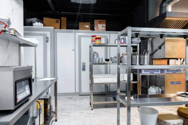 istock Kitchen appliances in professional kitchen in a restaurant 2184891645