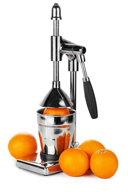 istock Mechanic juicer for citrus fruits isolated on white 2184895138