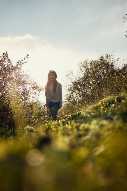 istock Beautiful girl exploring nature 2184895399