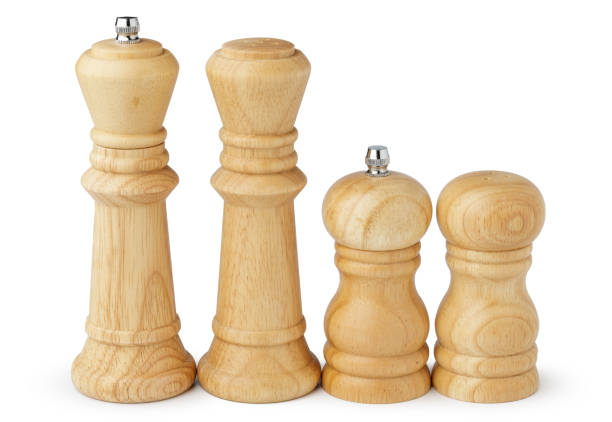 istock Wooden mills with salt and pepper on white 2184895649