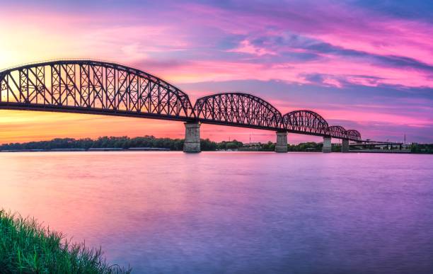 istock Bridge at Sunset with Vibrant Skies 2184897147