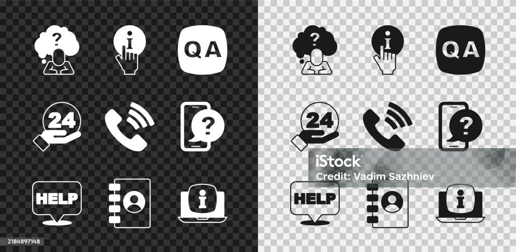 Address Question Mark Set Head With Question Mark Information Question And Answer Speech ...