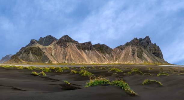 istock Vestrahorn Mountain and Black Sand Dunes 2184900279