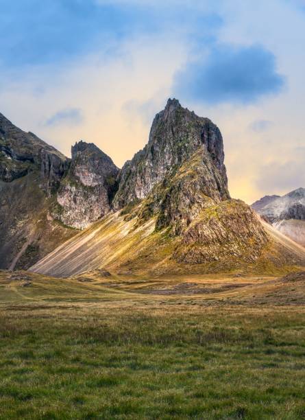 istock Scenic mountain landscape with dramatic peaks. 2184900288