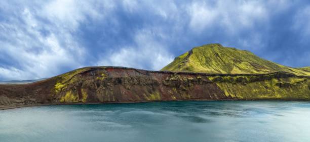 istock Volcanic Mountain and Lake in Iceland 2184900414