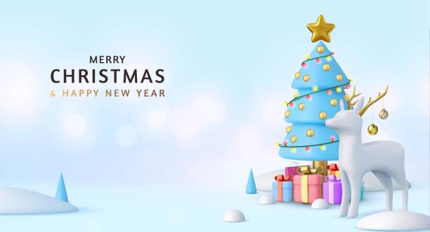 istock Merry Christmas and Happy New Year background. 2184901105