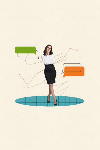 istock Collage image sketch of successful lady thinking business career plan project startup isolated on drawing background 2184905410