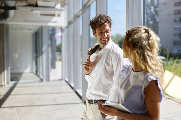 Middle management man working in an office