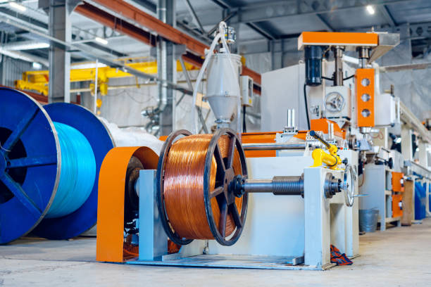 istock Inside the new factory manufacturing electrical cable. Cable production. 2184917744