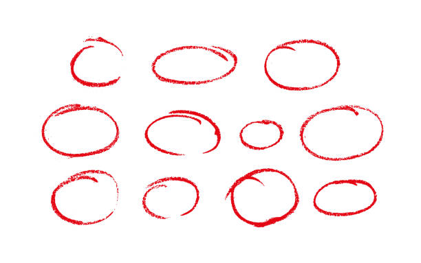 istock Set of sketch contours of a ellipse on white background, drawn manually with a single line marker. An empty element for marking, highlighting important things 2184921172