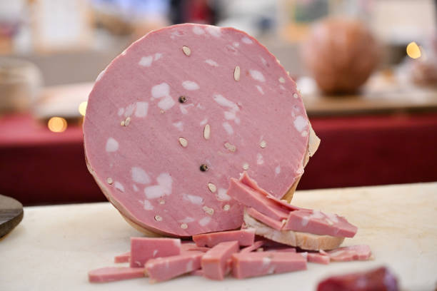 istock Mortadella con i pinoli is a typical Mortadella whit pine nuts 2184927346