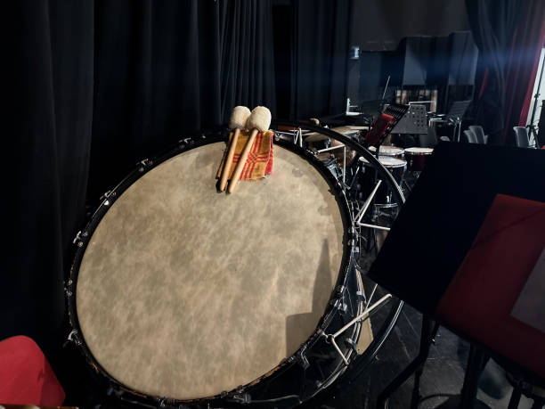 istock Bass drum ready to play: percussion instruments 2184927868