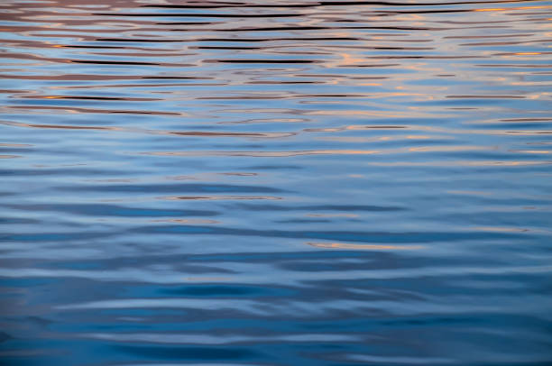 istock The water is calm and blue, with ripples in the surface 2184938753