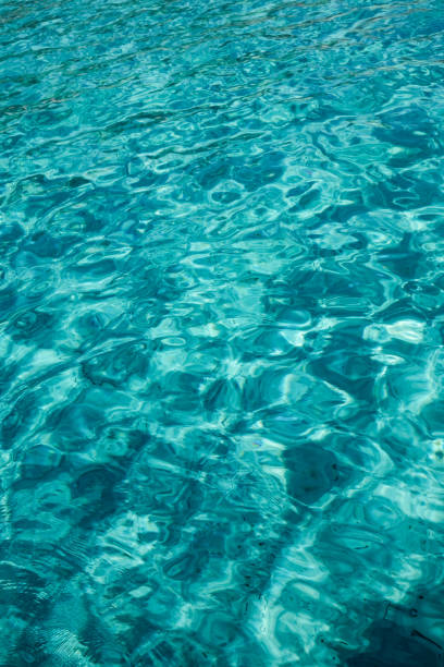 Serene Turquoise Ocean Water with Rippling Wave Patterns