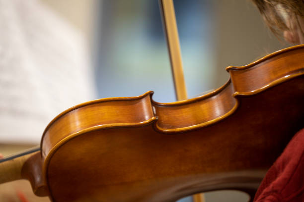 istock young violinist plays the violin before a concert. Education, creativity and early development 2184944890