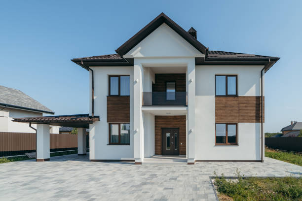 istock Facade of a two-story house 2184949173