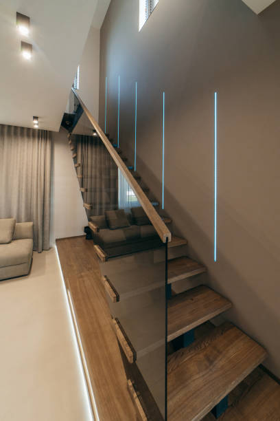 istock Modern stairs in the house 2184949865