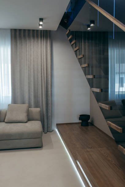 istock Modern stairs in the house 2184950746