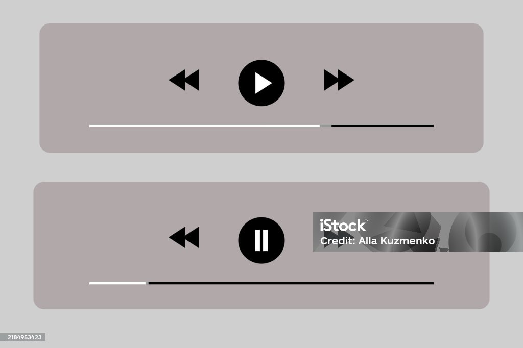 Multimedia Player Panel Template Video Player For Web And Mobile Apps Modern Multimedia ...