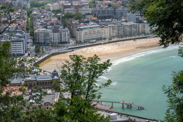 San Sebastian is the capital of  the Basque Autonomous Community, situated on the bay of Biscay, close to the border Spain to France.
