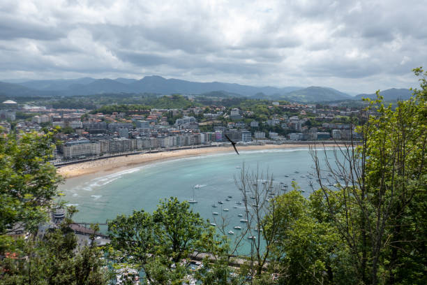 San Sebastian is the capital of  the Basque Autonomous Community, situated on the bay of Biscay, close to the border Spain to France.
