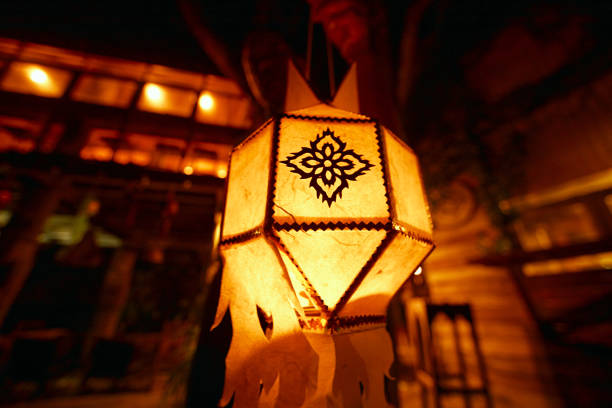 The traditional red Chinese lanterns