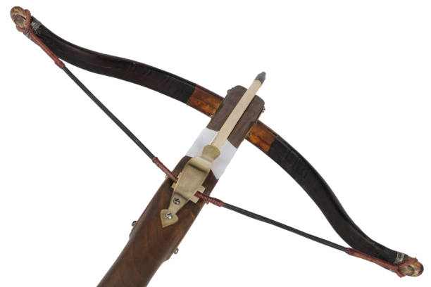 istock Vintage small crossbow isolated on white 2184955857
