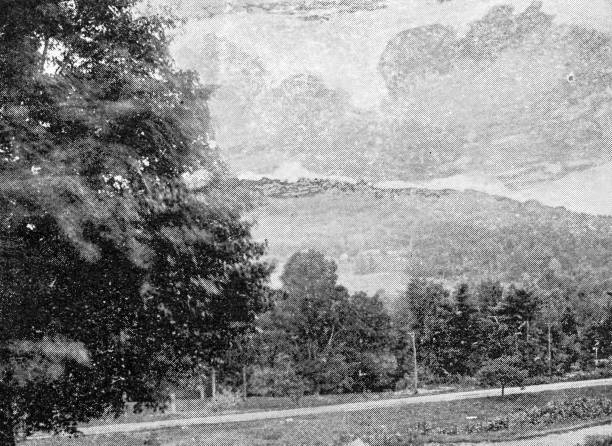 istock Antique image of Worcester and surroundings, Massachusetts: Storm 2184957474