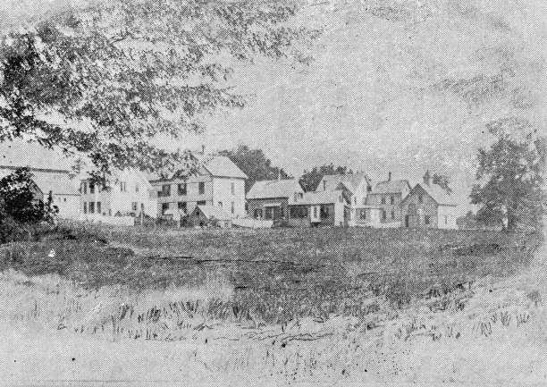 istock Antique image of Worcester and surroundings, Massachusetts: West Orange Road 2184957818