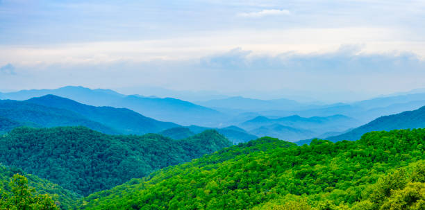 istock Along Blue Ridge Parkway: Thunderstruck Ridge Overlook, North Carolina 2184970440