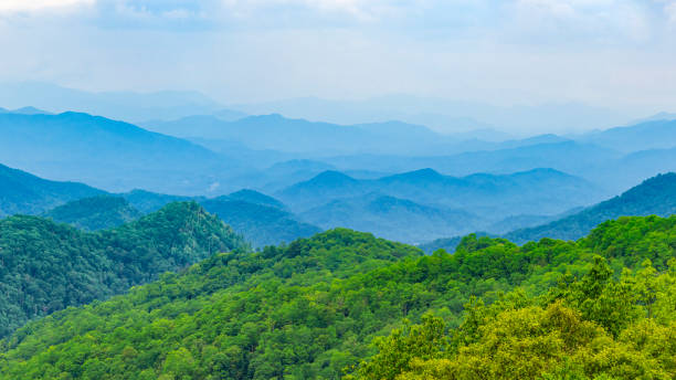 istock Along Blue Ridge Parkway: Thunderstruck Ridge Overlook, North Carolina 2184970448
