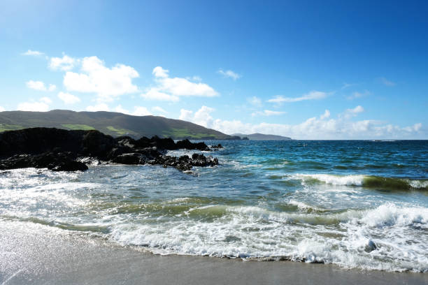 Sandy beach at Ballydonegan in the far west of County Cork, Ireland.