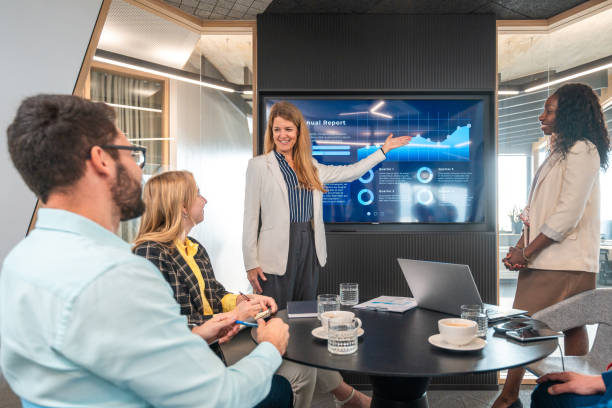 istock Diverse Financial Advisors Lead Corporate Meeting 2184978214