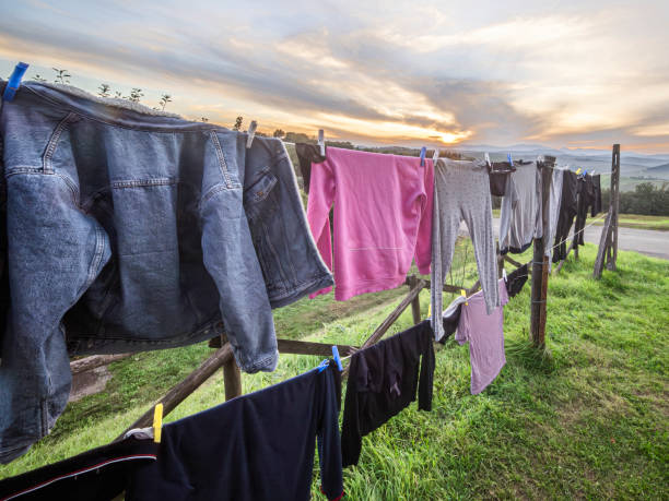 istock Dry clothes in the sun 2184979278