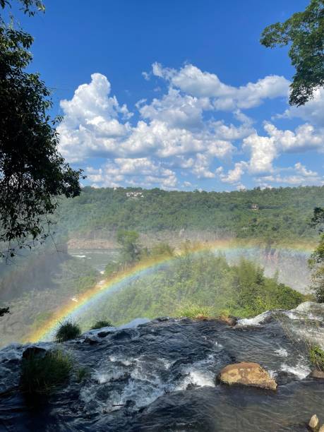 istock Rainbow Across Iguazu Falls, Vertical View 2184980928