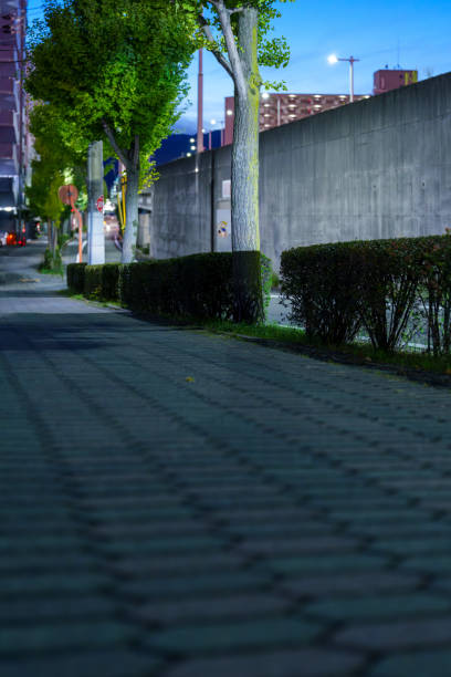 istock Back alley scenes at night when no one is around. 2184982192