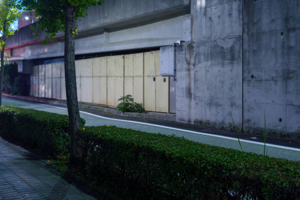 istock Back alley scenes at night when no one is around. 2184982330