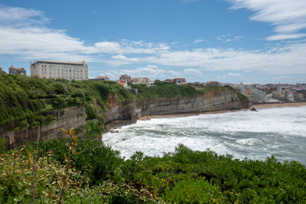 Biarritz is a city on the bay of Biscay on the Atlantic Ocean in southwestern France.