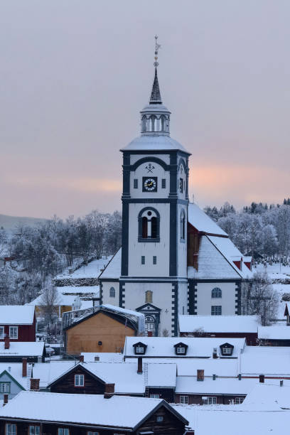 istock Church in the town Roeros, Norway 2184986628