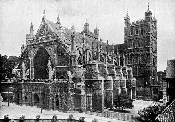 istock Cathedral Church of Saint Peter in Exeter, England - 19th Century 2184988646