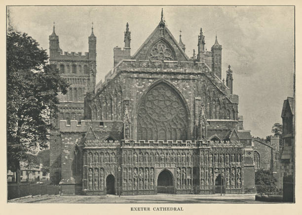 istock Cathedral Church of Saint Peter in Exeter, England - 19th Century 2184988733