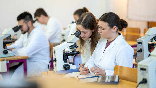 istock Vet Student Examines Specimens in University Lecture 2184988997