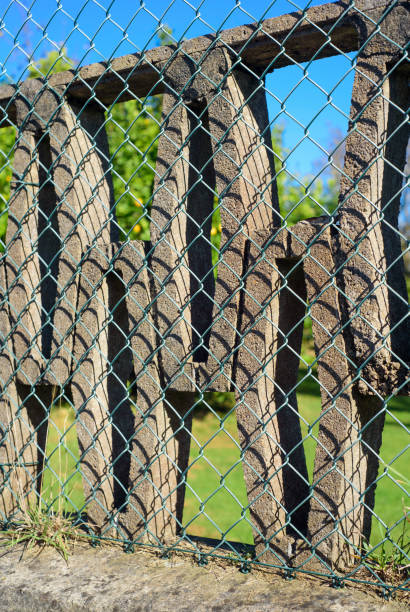 istock Graphic shape concrete block fence 2184991285
