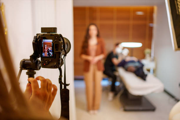 Professional Beauty Treatment Filming Behind the Scenes