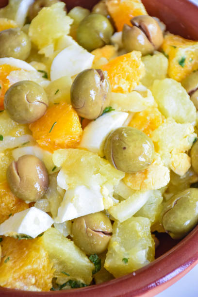 potato salad with orange and olives