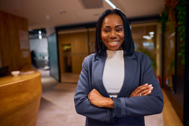 istock Confident Businesswoman Portrait in Modern Office Environment 2184997498