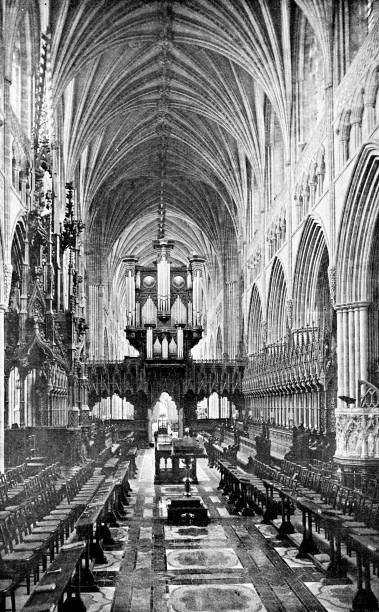 istock Choir at Cathedral Church of Saint Peter in Exeter, England - 19th Century 2184998045